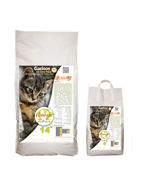 Gatitos Sin Cereales Con Carne Fresca Omega Nature